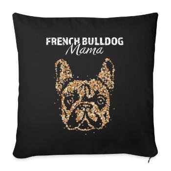 Bouledogue Français Bouledogue Français Sports - Housse de coussin décorative 45 x 45 cm - noir - Devant