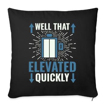 Elevator Mechanic - Aufzug Fahrstuhl Aufzugmonteur - Sofa pillowcase 17,3'' x 17,3'' (45 x 45 cm) - black - Front