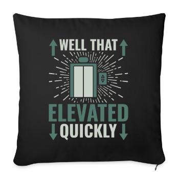 Elevator Mechanic - Aufzug Fahrstuhl Aufzugmonteur - Sofa pillowcase 17,3'' x 17,3'' (45 x 45 cm) - black - Front