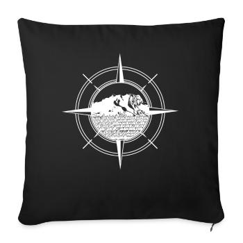 Zugspitze Hike Hiking Mountaineering - Sofa pillowcase 17,3'' x 17,3'' (45 x 45 cm) - black - Front