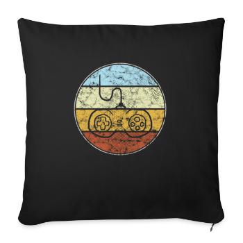 Gaming Retro - Sofakissenbezug 45 x 45 cm - Schwarz - Vorne