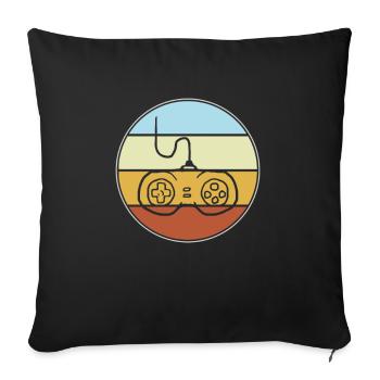Gaming Retro - Sofa pillowcase 17,3'' x 17,3'' (45 x 45 cm) - black - Front