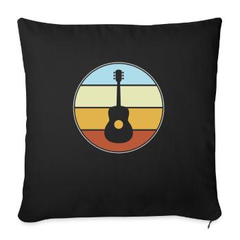 Guitar Retro - Sofa pillowcase 17,3'' x 17,3'' (45 x 45 cm) - black - Front