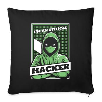 I'm An Ethical Hacker Social Engineering Phishing - Sofa pillowcase 17,3'' x 17,3'' (45 x 45 cm) - black - Front