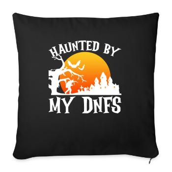 Suivi par mes DNF - Geocaching Geocacher - Housse de coussin décorative 45 x 45 cm - noir - Devant