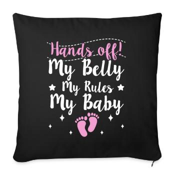 We Are Going To Have A Baby Announcement - Sofa pillowcase 17,3'' x 17,3'' (45 x 45 cm) - black - Front
