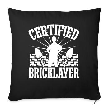 Master Mason Certified Bricklayer Masonry - Sofa pillowcase 17,3'' x 17,3'' (45 x 45 cm) - black - Front