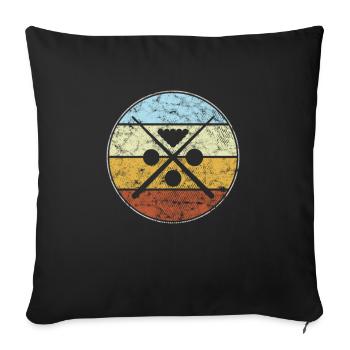 Billiard Retro - Sofakissenbezug 45 x 45 cm - Schwarz - Vorne
