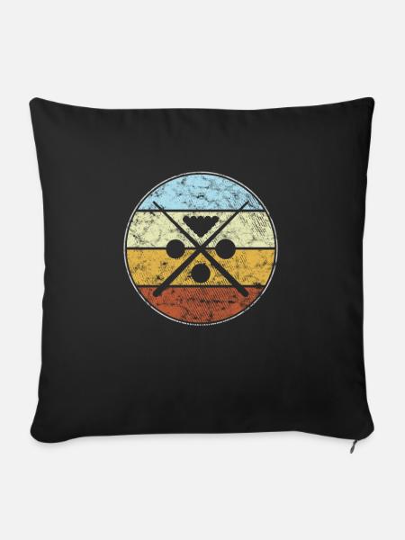 Billiard Retro - Sofakissenbezug 45 x 45 cm - Schwarz