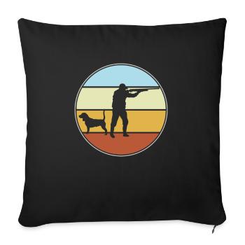 Hunter Rétro - Housse de coussin décorative 45 x 45 cm - noir - Devant