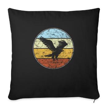 Adler Retro - Sofa pillowcase 17,3'' x 17,3'' (45 x 45 cm) - black - Front