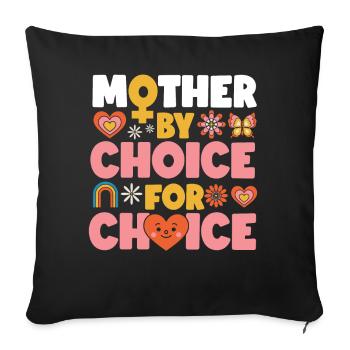 Mère féministe par choix pour - Housse de coussin décorative 45 x 45 cm - noir - Devant