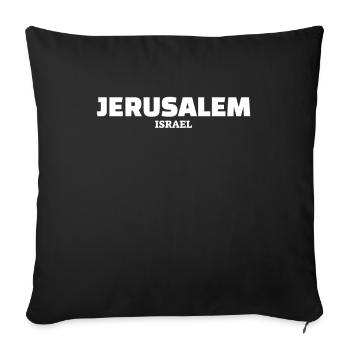 Jérusalem Israël Israël Israël israélien - Housse de coussin décorative 45 x 45 cm - noir - Devant