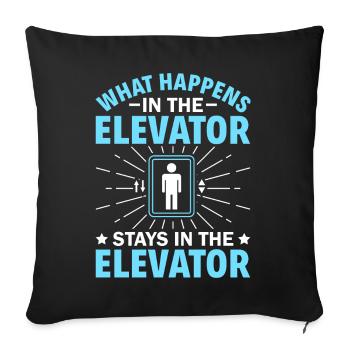Elevator Mechanic - Aufzug Fahrstuhl Aufzugmonteur - Sofa pillowcase 17,3'' x 17,3'' (45 x 45 cm) - black - Front