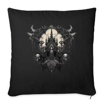 Gothik Okkult Satan Gotik Schwarze Szene Wicca - Sofakissenbezug 45 x 45 cm - Schwarz - Vorne