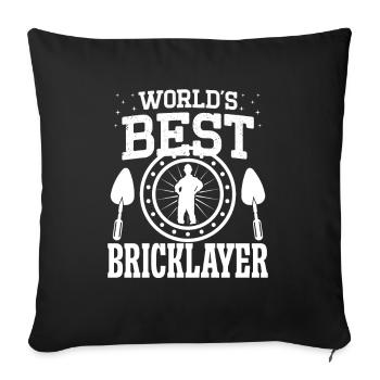 Mason Worlds Best Bricklayer Masonry - Sofa pillowcase 17,3'' x 17,3'' (45 x 45 cm) - black - Front
