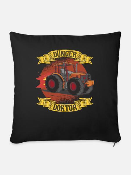 Dünger Doktor - Sofakissenbezug 45 x 45 cm - Schwarz