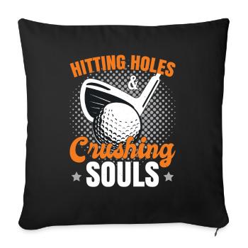 Frapper des trous écrasant les âmes - Housse de coussin décorative 45 x 45 cm - noir - Devant
