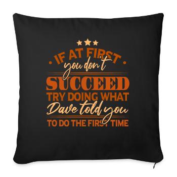 Name David Dave Gift - Sofa pillowcase 17,3'' x 17,3'' (45 x 45 cm) - black - Front