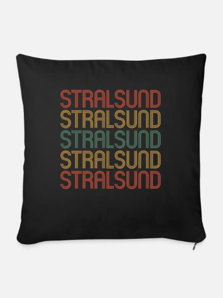 Stralsunderin Stralsunder Stralsund - Sofakissenbezug 45 x 45 cm - Schwarz
