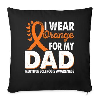Wear orange for the month of the - Sofa pillowcase 17,3'' x 17,3'' (45 x 45 cm) - black - Front