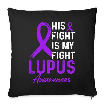 Lupus Awareness Month - Sofa pillowcase 17,3'' x 17,3'' (45 x 45 cm) - black - Front