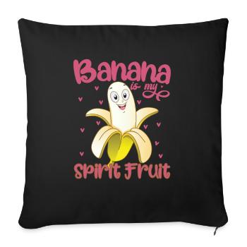 Drôle de banane est mon fruit spirituel - Housse de coussin décorative 45 x 45 cm - noir - Devant
