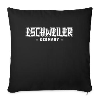 Eschweilerin Eschweilerer Eschweiler - Sofa pillowcase 17,3'' x 17,3'' (45 x 45 cm) - black - Front