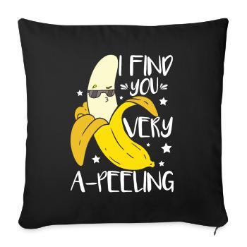 Funny Banana Fruit Lover - Sofa pillowcase 17,3'' x 17,3'' (45 x 45 cm) - black - Front