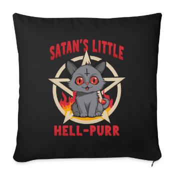 Satans Petit ronronnement de l’enfer - Housse de coussin décorative 45 x 45 cm - noir - Devant