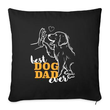 Best Golden Retriever Daddy Golden Retriever - Sofa pillowcase 17,3'' x 17,3'' (45 x 45 cm) - black - Front