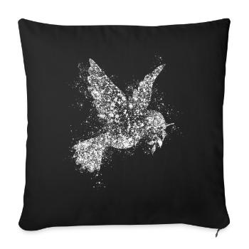 Peace Sympol Dove of Peace - Sofa pillowcase 17,3'' x 17,3'' (45 x 45 cm) - black - Front