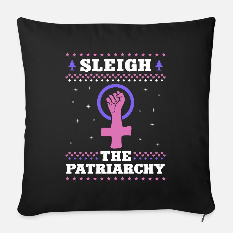 Sleigh The Patriarchy - Sofakissenbezug 45 x 45 cm - Schwarz