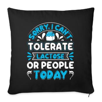 Lactose Intolerant Dairy - Sofa pillowcase 17,3'' x 17,3'' (45 x 45 cm) - black - Front