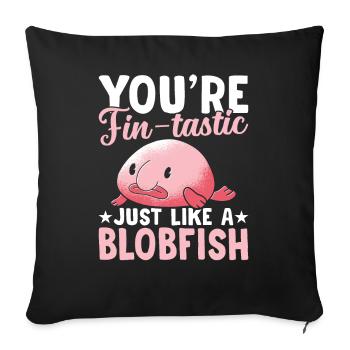 Du Bist Ein Flossenschmeckender Blobfish-besitzer, - Sofakissenbezug 45 x 45 cm - Schwarz - Vorne