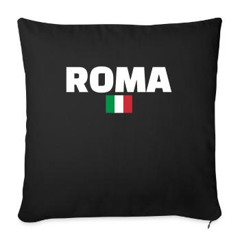 Roma Italien Italienische Flagge Italiener - Sofakissenbezug 45 x 45 cm - Schwarz - Vorne