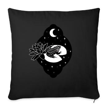 Toad, tadpole, tree frog, frog breeder, frog - Sofa pillowcase 17,3'' x 17,3'' (45 x 45 cm) - black - Front
