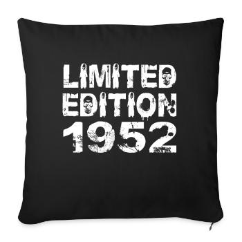 Limited Edition 1952 Birthday 1952 Birthday - Sofa pillowcase 17,3'' x 17,3'' (45 x 45 cm) - black - Front