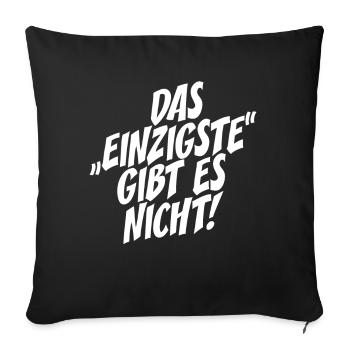 Das Einzigste Gibt Es Nicht Grammatik Germanistik - Sofakissenbezug 45 x 45 cm - Schwarz - Vorne