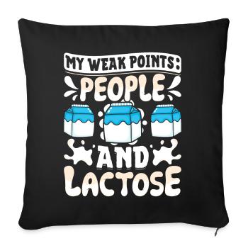 Lactose Intolerant Dairy - Sofa pillowcase 17,3'' x 17,3'' (45 x 45 cm) - black - Front