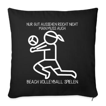 Beach Volleyball - Sofakissenbezug 45 x 45 cm - Schwarz - Vorne