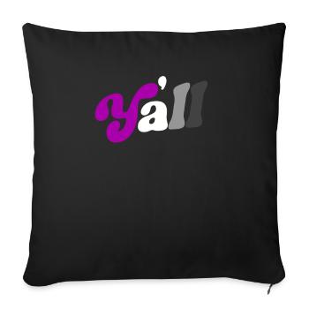 Asexueller Pride-Monat Südtexas Asexualität - Sofakissenbezug 45 x 45 cm - Schwarz - Vorne