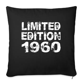 Limited Edition 1960 Birthday 1960 Birthday - Sofa pillowcase 17,3'' x 17,3'' (45 x 45 cm) - black - Front