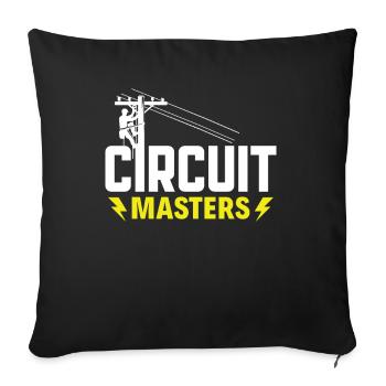 Circuit Masters - Elektroinstallateur - Sofakissenbezug 45 x 45 cm - Schwarz - Vorne
