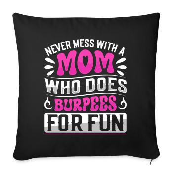 Burpees Exercices Entraînement - Housse de coussin décorative 45 x 45 cm - noir - Devant
