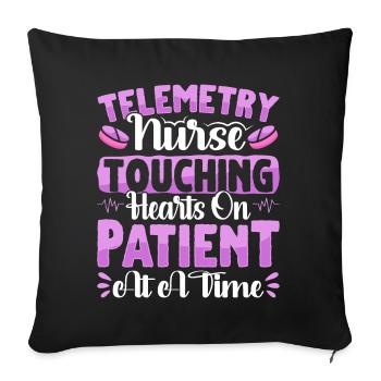Conception d’infirmière auxiliaire - Housse de coussin décorative 45 x 45 cm - noir - Devant