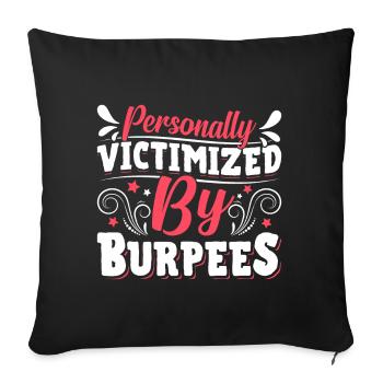 Burpees Exercices Entraînement - Housse de coussin décorative 45 x 45 cm - noir - Devant
