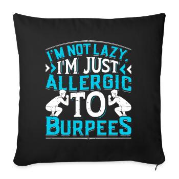 Burpees Exercices Entraînement - Housse de coussin décorative 45 x 45 cm - noir - Devant