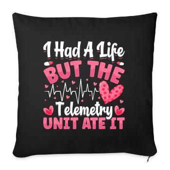 Conception d’infirmière auxiliaire - Housse de coussin décorative 45 x 45 cm - noir - Devant