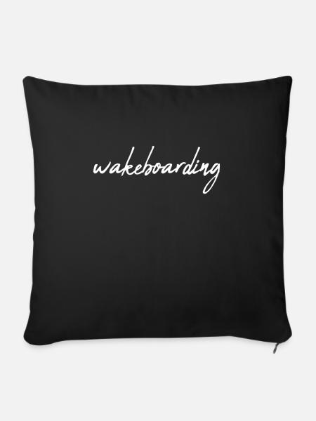 Wakeboarding - Sofakissenbezug 45 x 45 cm - Schwarz
